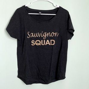 Sauvignon Squad Oversized Small Tee Grey